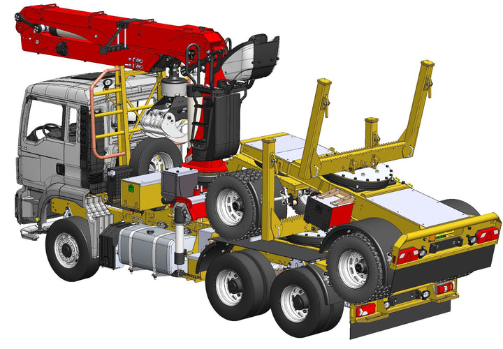TGS 3-Achs-Langholzzug, Epsilon S290L mit Dolly