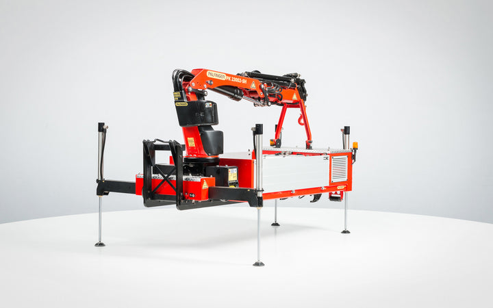 Abrollmulde mit Palfinger Ladekran Ladekran PK 23002-SH