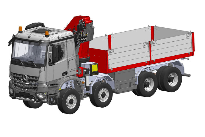 Arocs 4-Achs-Baustoff-LKW Palfinger Ladekran