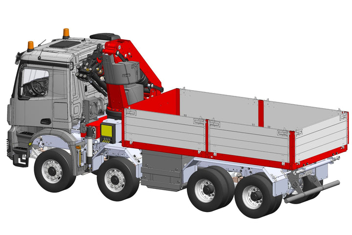 Arocs 4-Achs-Baustoff-LKW Palfinger Ladekran