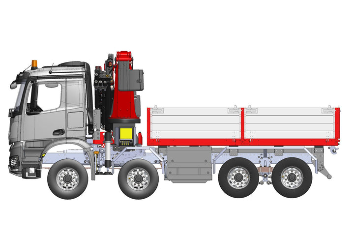 Arocs 4-Achs-Baustoff-LKW Palfinger Ladekran