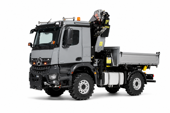 Arocs 2-Achs-Dreiseitenkipper Palfinger Ladekran, 4x4