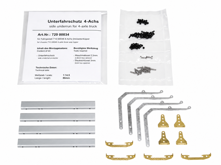 Unterfahrschutz seitlich 4-Achs-Abrollkipper/Dreiseitenkipper