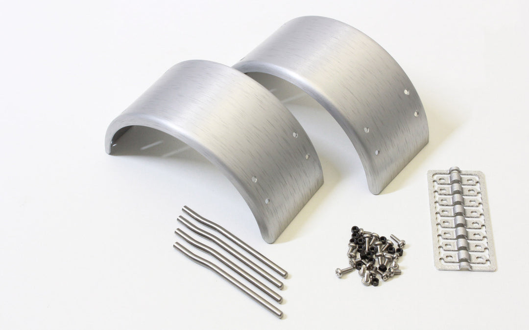 Aluminium Kotflügel, breit, blank (2 Satz)