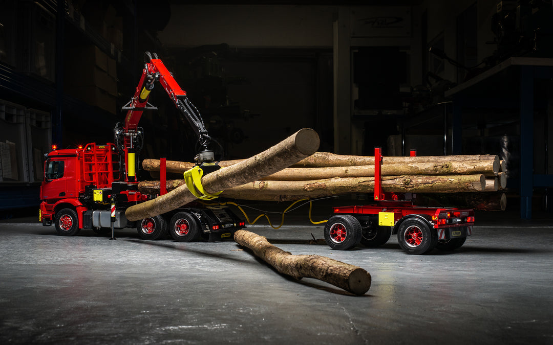Arocs 3-Achs-Langholzzug Epsilon S290L mit Dolly
