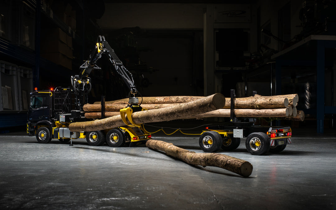 Arocs 3-Achs-Langholzzug Epsilon S290L mit Dolly