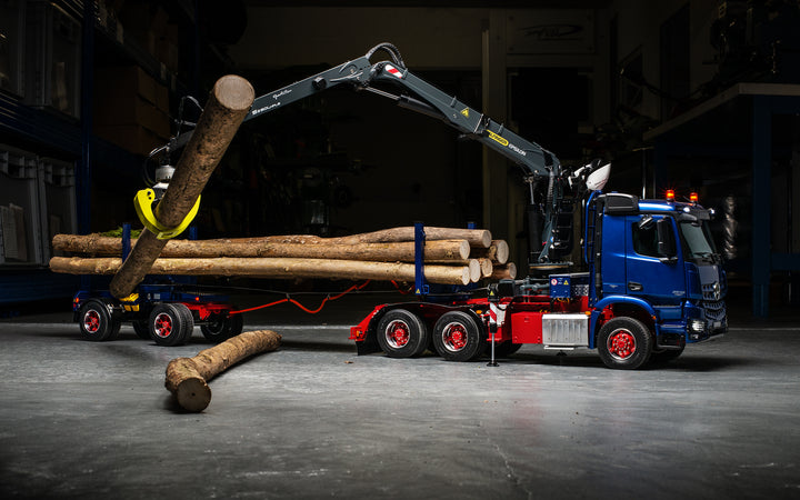 Arocs 3-Achs-Langholzzug Epsilon S290L mit Dolly