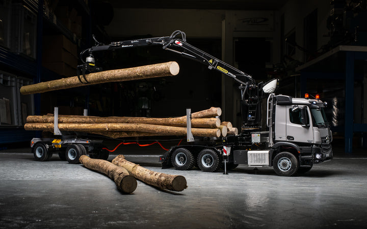 Arocs 3-Achs-Langholzzug Epsilon S290L mit Dolly