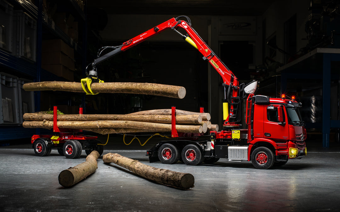 Arocs 3-Achs-Langholzzug Epsilon S290L mit Dolly