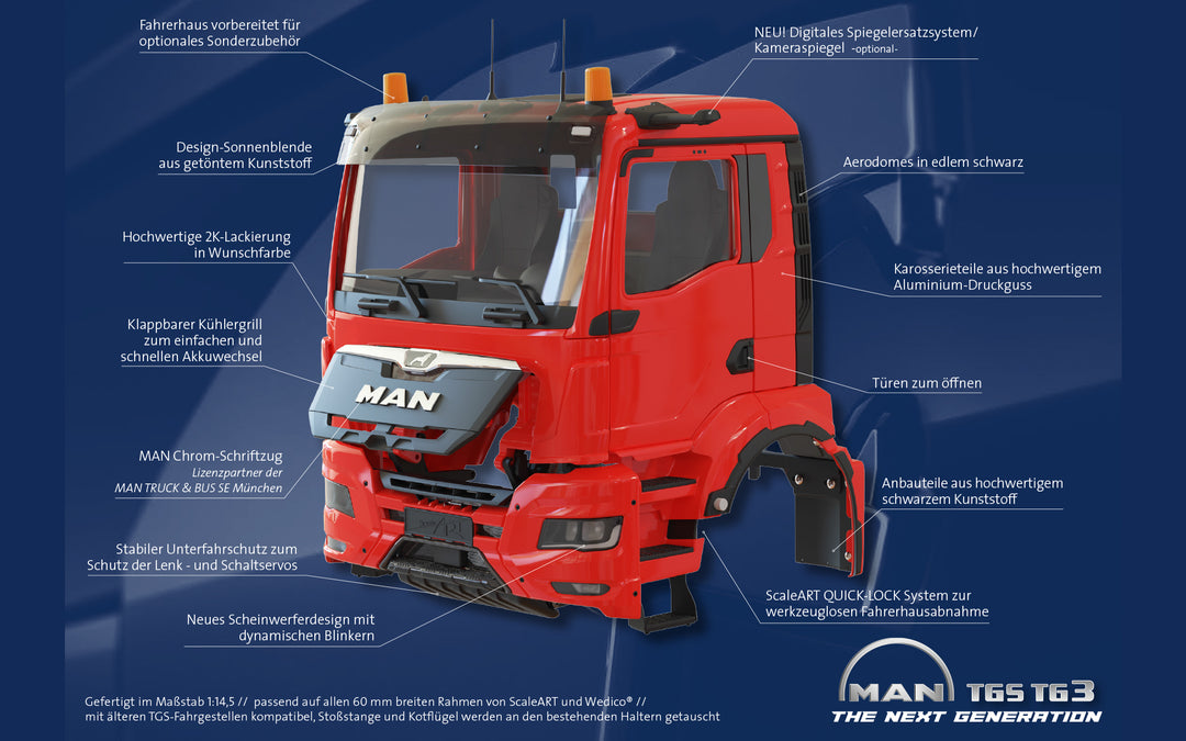 Fahrerhaus TGS TG-3 TN, lang